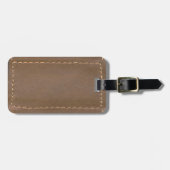 LEDEREN LOOK PRINT AFWERKING : SJABLOON BAGAGELABEL (Voorkant horizontaal)