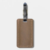 LEDEREN LOOK PRINT AFWERKING : SJABLOON BAGAGELABEL (Achterkant verticaal)