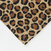 Lederen luipaard  Modern Boho Chic Monogram Fleece Deken (Hoek)