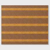 Lederen Luxe: gestikte bruine elegantie Cadeaupapier (Vlak)