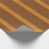Lederen Luxe: gestikte bruine elegantie Cadeaupapier (Hoek)