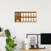 Lederen medewerker van de maandelijkse foto-weerga poster (Thuiskantoor)