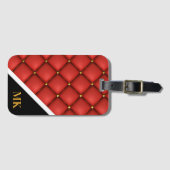  lederen monogram bagagelabel (Voorkant (horizontaal))