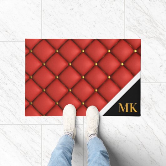 lederen monogram deurmat (Binnen)