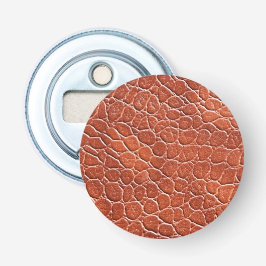 Lederen patroon button flesopener (Voorkant)