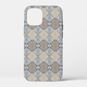 Lederen patroon van gesmolten, op aarde gekloonde, iPhone 12 mini hoesje