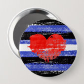 Lederen Pride Paint Ronde Button 4,0 Cm (Voorkant /achterkant)
