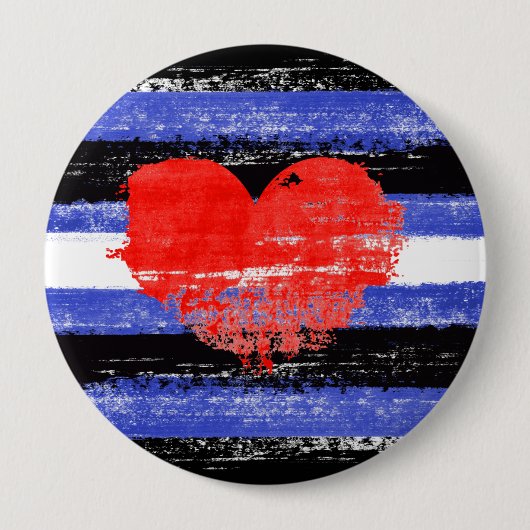 Lederen Pride Paint Ronde Button 4,0 Cm (Voorkant)