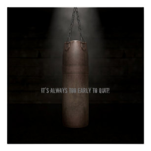 Lederen Punch Bag - Motivatie Perfect Poster