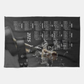 Lederen riem en champagnefles 2025 Kalender Theedoek (Horizontaal)