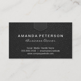 lederen schoot   Stitched Visitekaartje