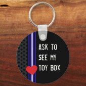 lederen speeldoos sleutelhanger (Voorkant)