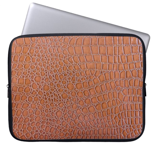 lederen textuur achtergrondstructuur, kunst, achte laptop sleeve (Voorkant)