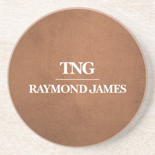 Lederen Textuur Branded Plastic onderzetter (Voorkant)