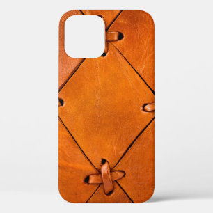 Lederen textuur. iPhone 12 hoesje