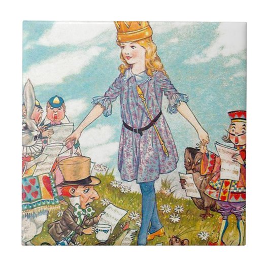 Lederen uit Alice: Alice en haar vrienden Tegeltje (Voorkant)