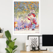 Lederen uit Alice: een Mad Tea Party Poster (Thuiskantoor)
