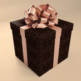 Lederen van Baroque Floral Faux Cadeaupapier