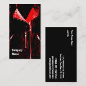 Lederen visitekaartje zwarte onderzijde (Voorkant / Achterkant)