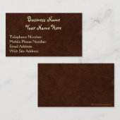 Lederen Westerne stijl 8 Visitekaartjes (Voorkant / Achterkant)