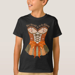 Lederhosen Kostuum Schattig Duits Beiers Vrouwen T-shirt