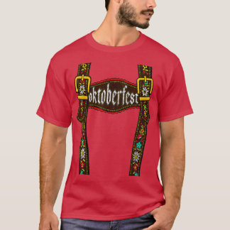 Lederhosen Suspenders Oktoberfest Bavarian München T-shirt