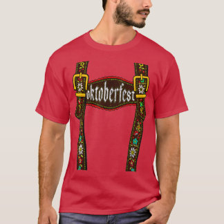 Lederhosen Suspenders Oktoberfest Bavarian München T-shirt