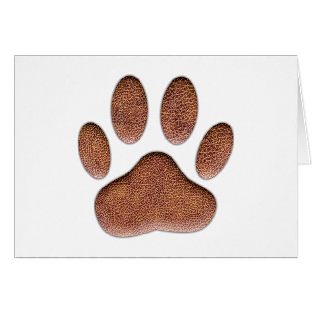 Ledertextiel Dog Paw Print (Voorkant Horizontaal)