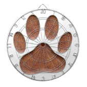 Ledertextiel Dog Paw Print Dartbord (Voorkant)