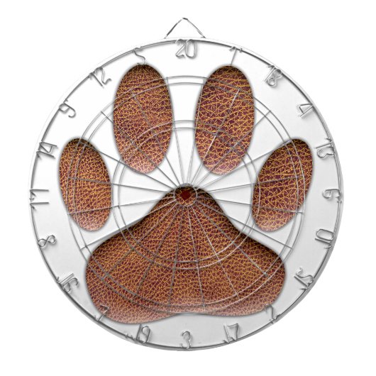 Ledertextiel Dog Paw Print Dartbord (Voorkant)