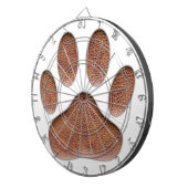 Ledertextiel Dog Paw Print Dartbord (Voorkant Rechts)