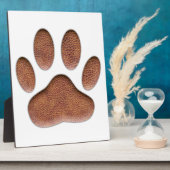 Ledertextiel Dog Paw Print Fotoplaat (Zijkant)