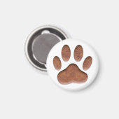 Ledertextiel Dog Paw Print Magneet (Voorkant / Achterkant)