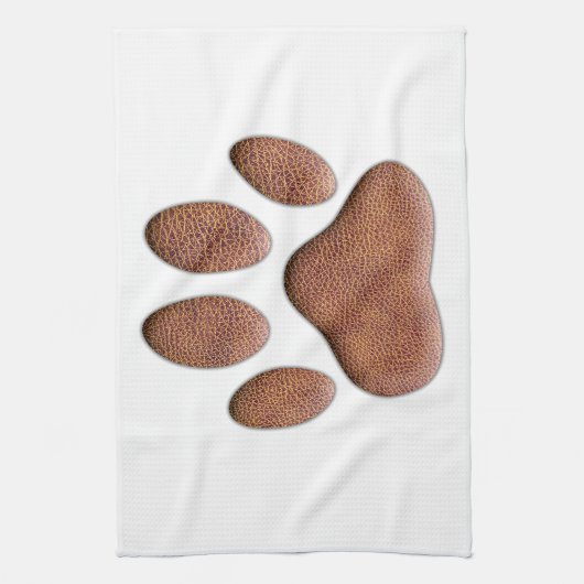 Ledertextiel Dog Paw Print Theedoek (Verticaal)
