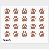 Ledertextiel Dog Paw Print Vierkante Sticker (Vel)