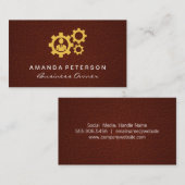 Ledertextiel | Vistuig Visitekaartje (Voorkant / Achterkant)