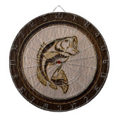 Ledervis donker dartbord (Voorkant)