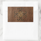 Ledervormige ster rechthoekige sticker (Tas)