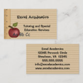 L'éducation entretient le carte de visite (Devant / Derrière)