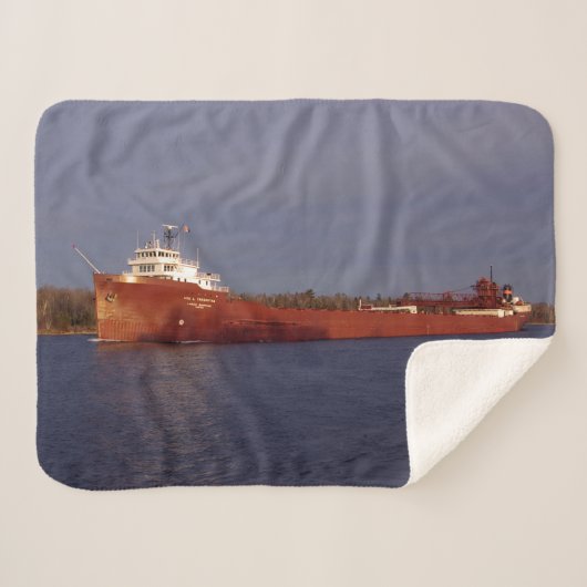 Lee A. Tregurtha sherpa blanket Deken (Voorkant (horizontaal))