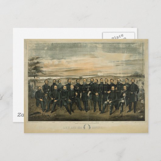 Lee and Zijne Generaal van Americus Patterson (190 Briefkaart (Voorkant / Achterkant)