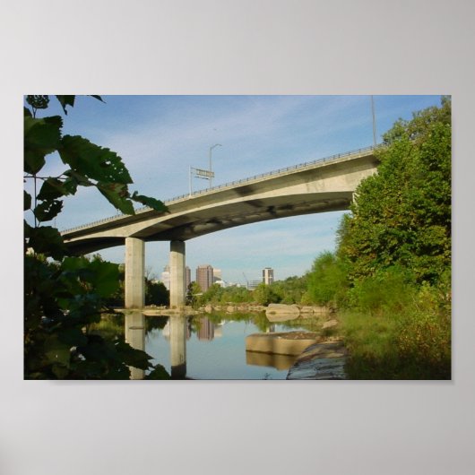 Lee Bridge Reflection in James River Poster (Voorkant)