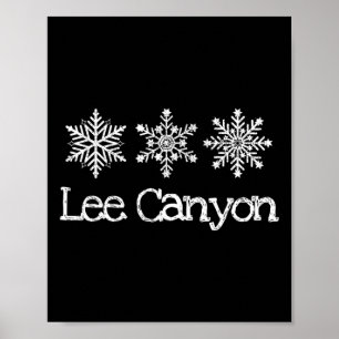 Lee Canyon Nevada Frosty Snowflakes Skiën Ski Poster