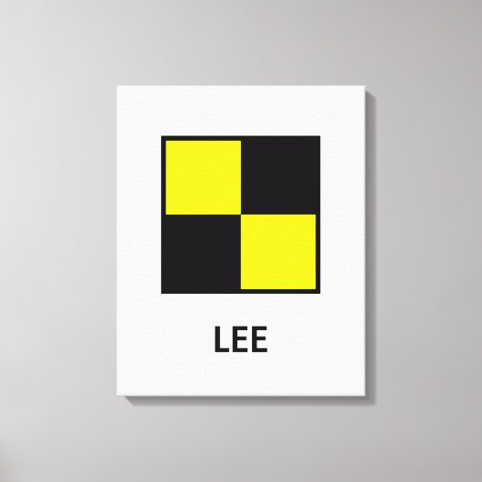 Lee Familienaam Nautische Vlag Canvas Afdruk (Voorkant)