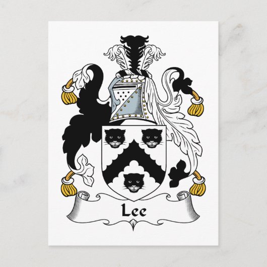 Lee Family Crest Briefkaart (Voorkant)