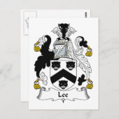 Lee Family Crest Briefkaart (Voorkant / Achterkant)