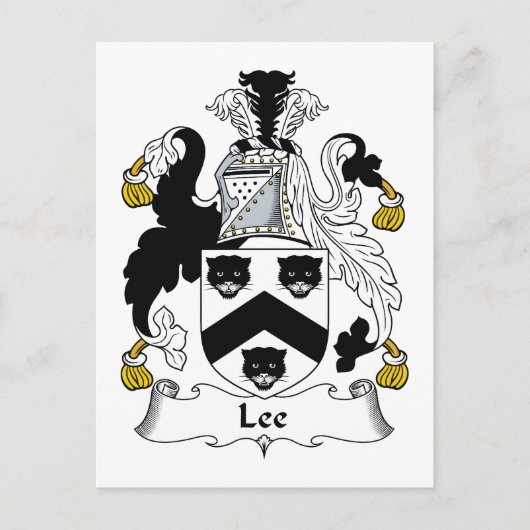 Lee Family Crest Briefkaart (Voorkant)