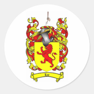 LEE FAMILY CREST - LEE WAPEN RONDE STICKER