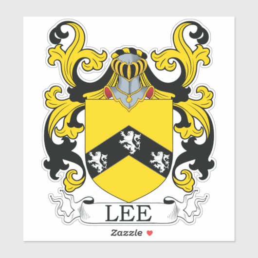 Lee Family Crest Sticker (Vel)