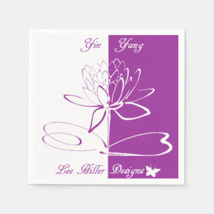 Lee Hiller Design Logo accenten wit violet Servet